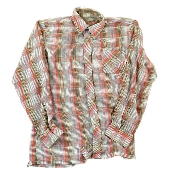 Vintage 1980s Red Plaid Western Button Up Shirt Men's Large from propervintagecanada