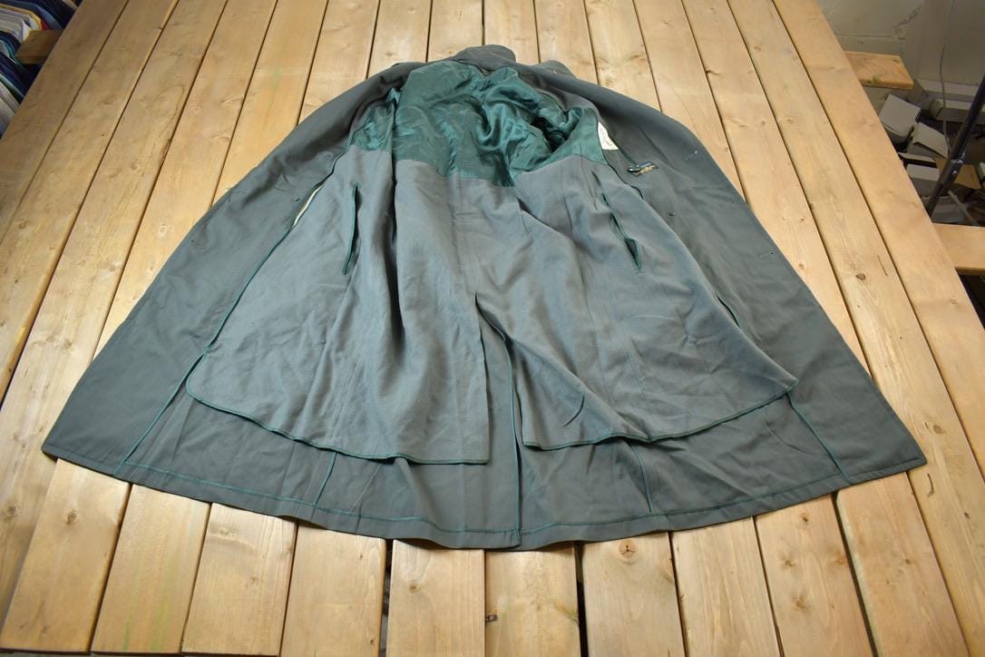 Vintage 1980s Redmans Full Length Trench Coat Made In USAMen's Large from propervintagecanada