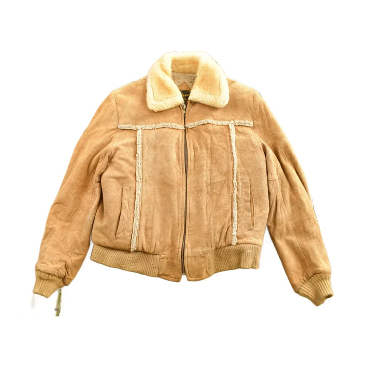 Vintage 1980s Reed Sportswear Shearling Bomber Jacket from propervintagecanada