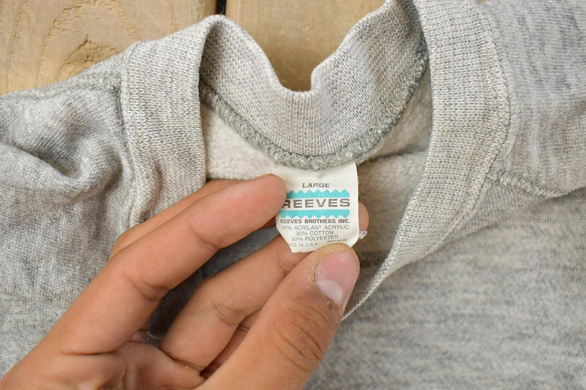 Vintage 1980s Reeves Blank Crewneck Sweatshirt Men's Small from propervintagecanada