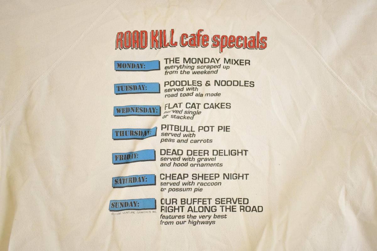 Vintage 1980s Roadkill Cafe Souvenir Crewneck Sweatshirt Mens M from propervintagecanada
