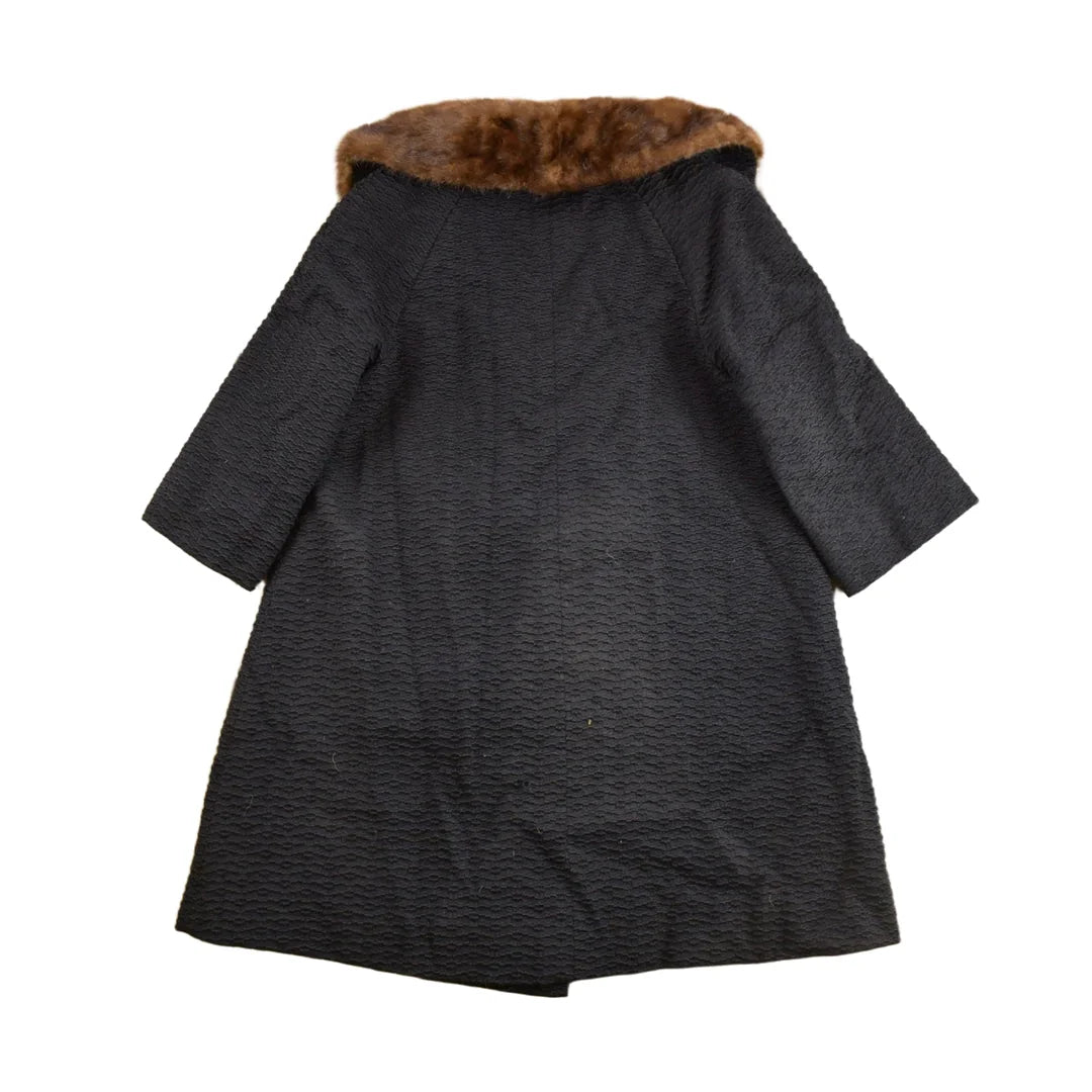 Vintage 1980s Robertsons Fleetwood Fur Collar Over Coat from propervintagecanada