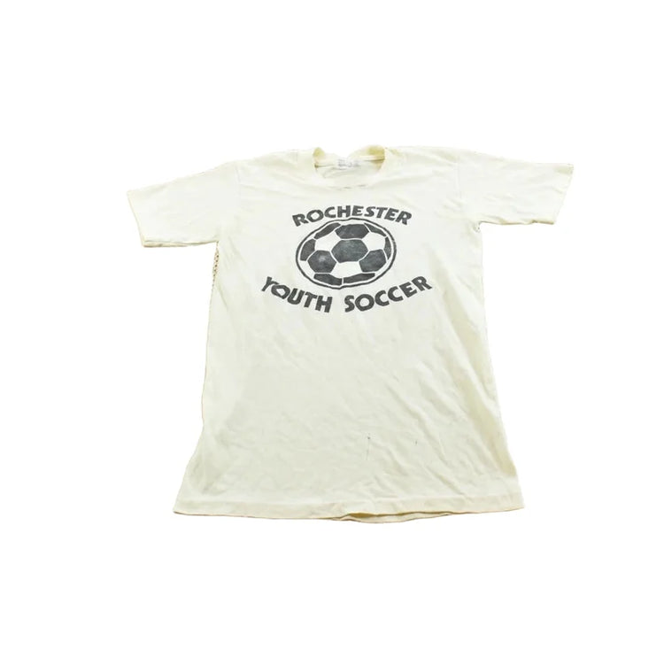 Vintage 1980s Rochester Youth Soccer T-Shirt Men's XS from propervintagecanada