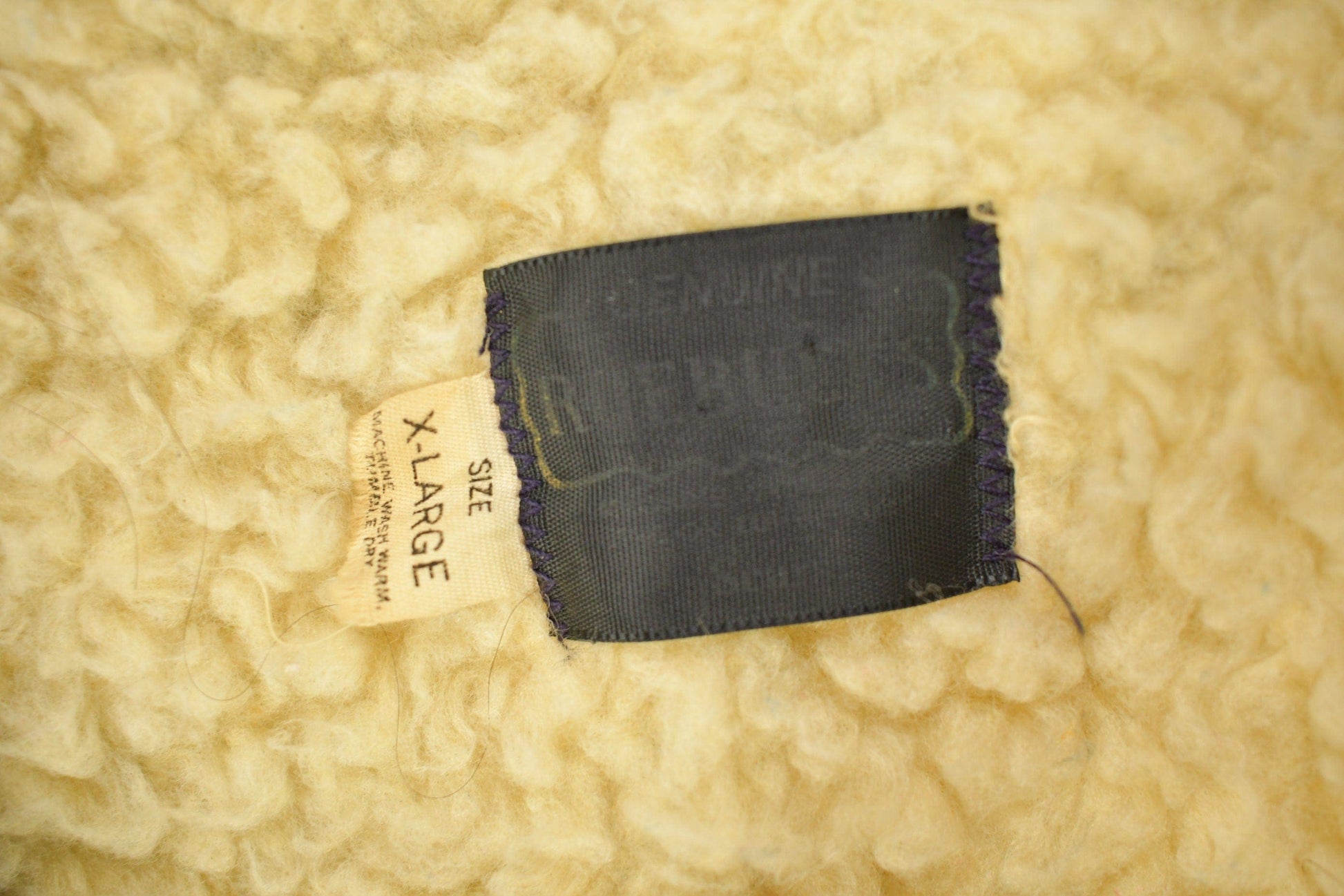 Vintage 1980s Roebucks By Sears Fleece Lined Denim Button Up Vest Men's Large from propervintagecanada