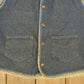 Vintage 1980s Roebucks By Sears Fleece Lined Denim Button Up Vest Men's Large from propervintagecanada
