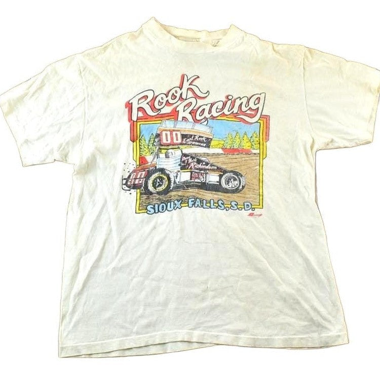 Vintage 1980s Rook Racing Earl Rook Richardson Sprinter Souvenir Single Stitch Graphic Print T-Shirt Men's XS from propervintagecanada