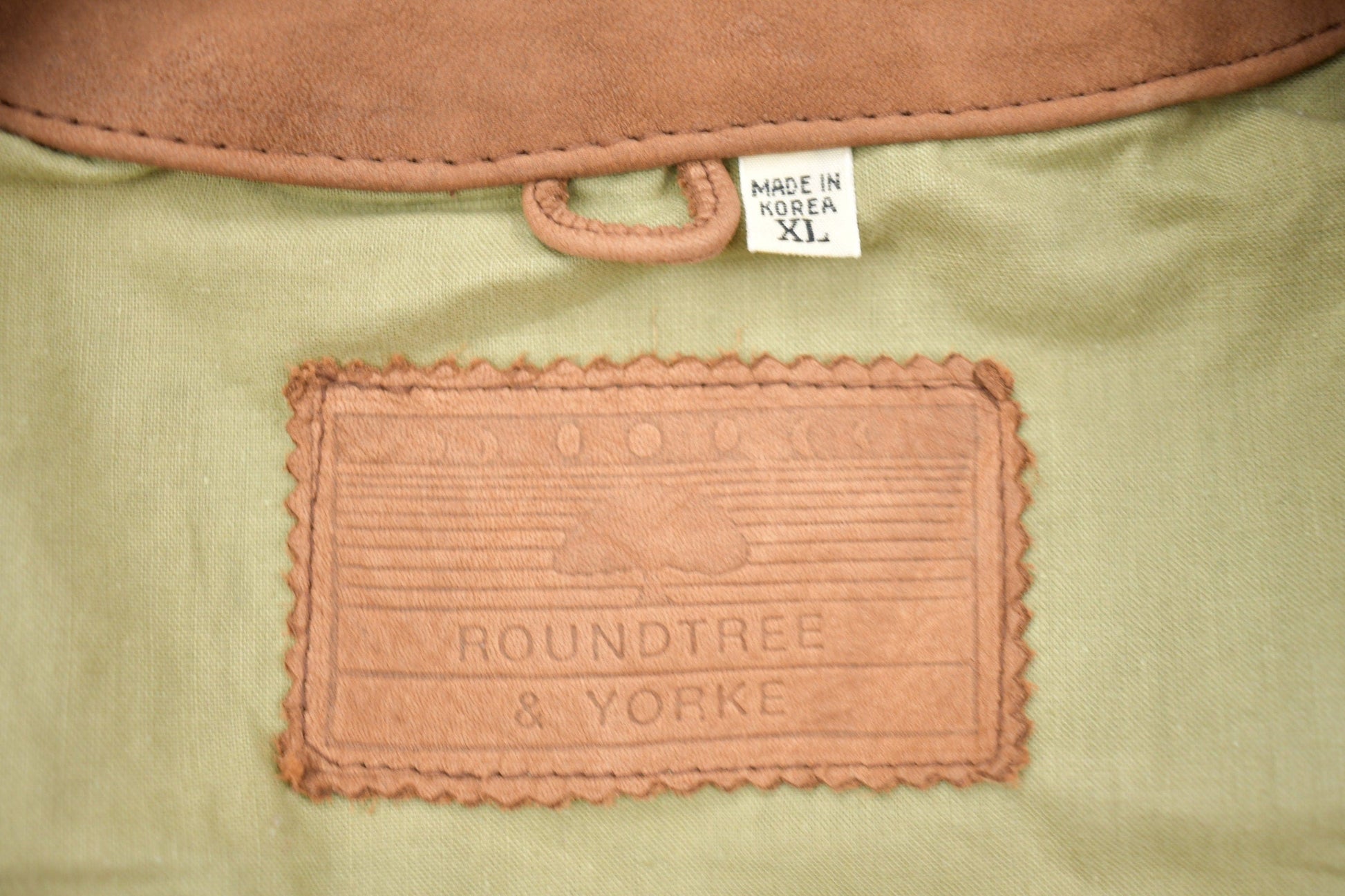Vintage 1980s Roundtree & Yorke Brown Leather Vest Men's Medium from propervintagecanada