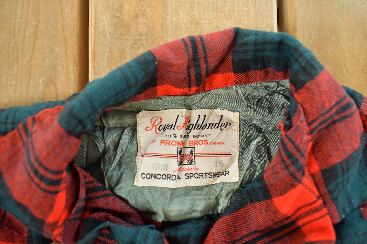 Vintage 1980s Royal Highlander Plaid Wool Flannel Button Up Shirt Women's Small from propervintagecanada
