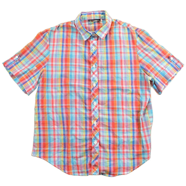 Vintage 1980s rrrRuss Plaid Button Up Shirt Men's Small from propervintagecanada