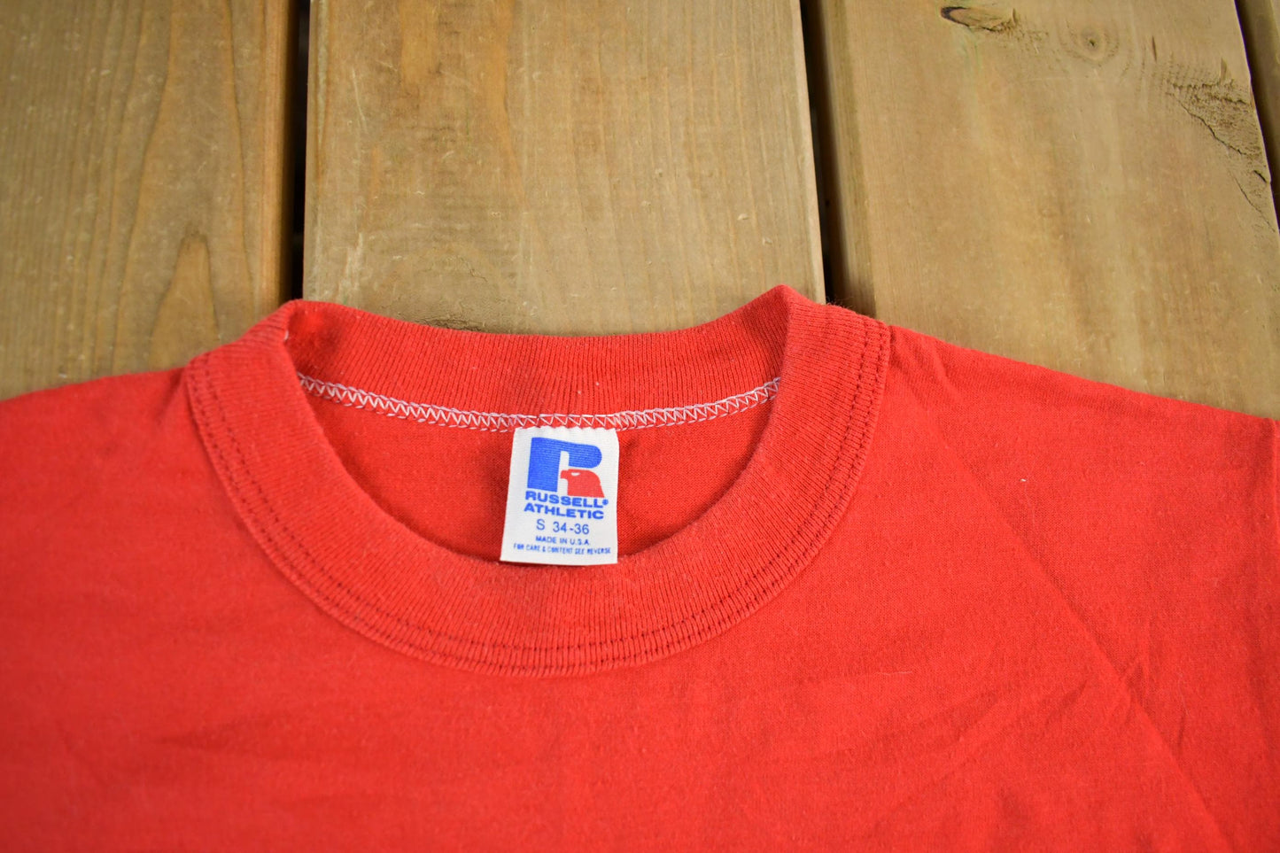 Vintage 1980s Russell Athletic Basketball Camp Graphic T Shirt Men's Small from propervintagecanada