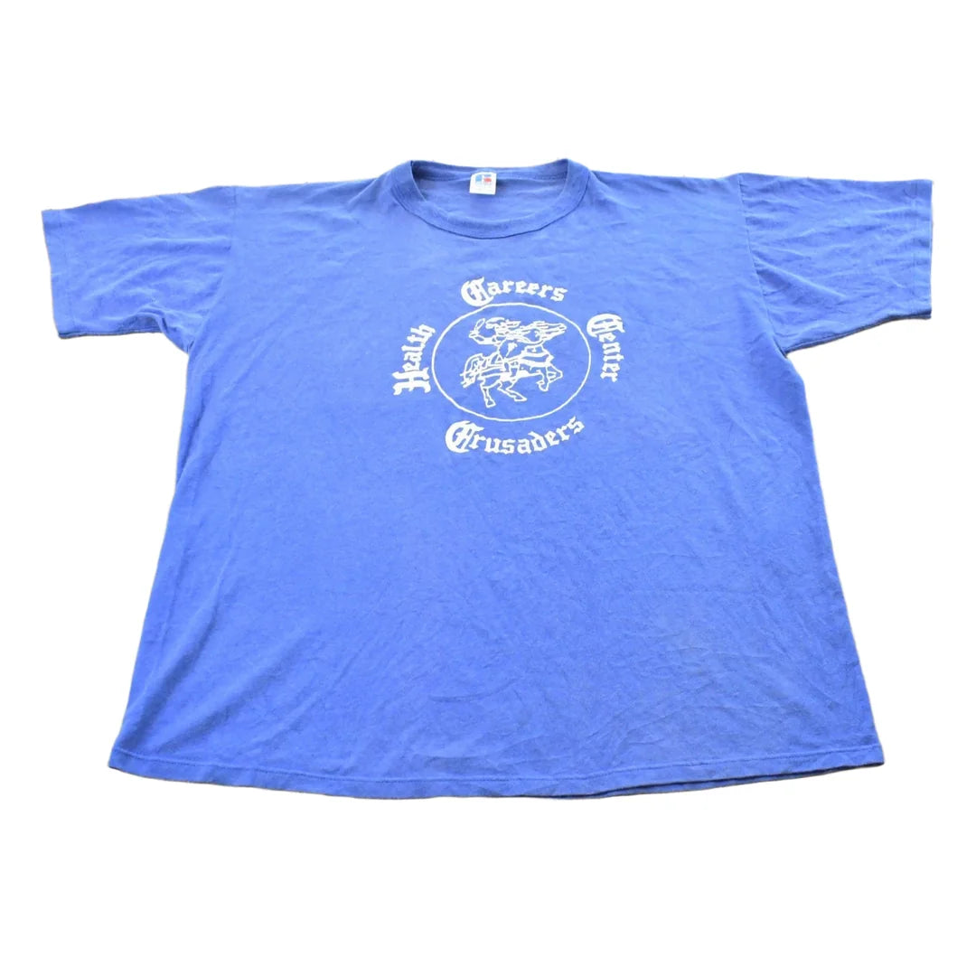 Vintage 1980s Russell Athletic Health Careers Center Crusaders T-Shirt Mens XL from propervintagecanada