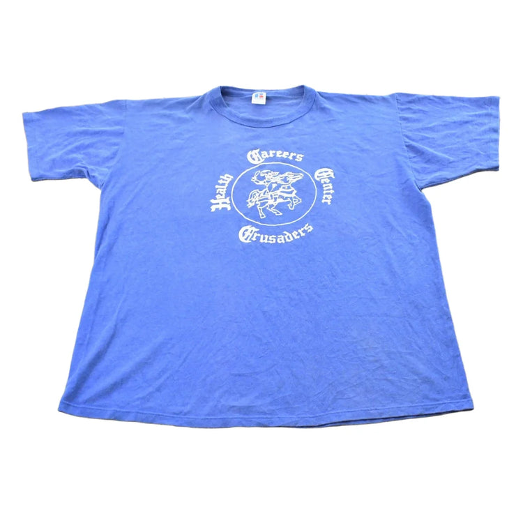 Vintage 1980s Russell Athletic Health Careers Center Crusaders T-Shirt Mens XL from propervintagecanada