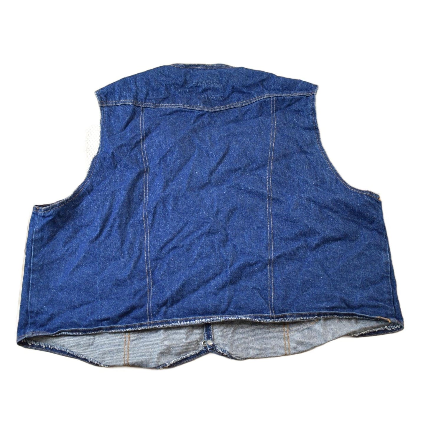 Vintage 1980s Saddle King Western Denim Vest Men's 2XL from propervintagecanada