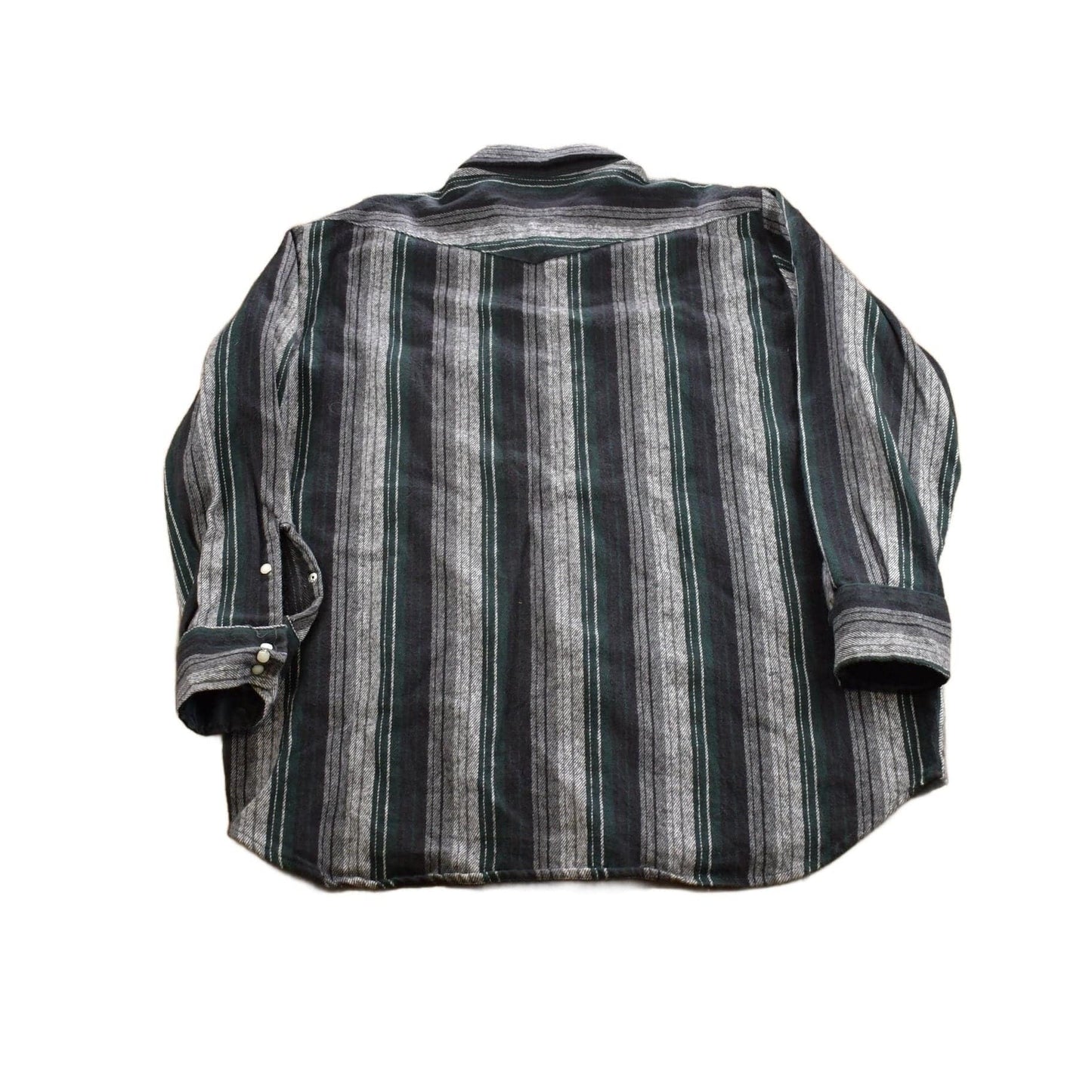 Vintage 1980s Saddle King Western Plaid Button Up Shirt Made In USA Men's Large from propervintagecanada