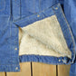 Vintage 1980s Saddle King Western Sherpa Lined Denim Jean Jacket Men's XL from propervintagecanada