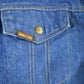 Vintage 1980s Saddle King Western Sherpa Lined Denim Jean Jacket Men's XL from propervintagecanada
