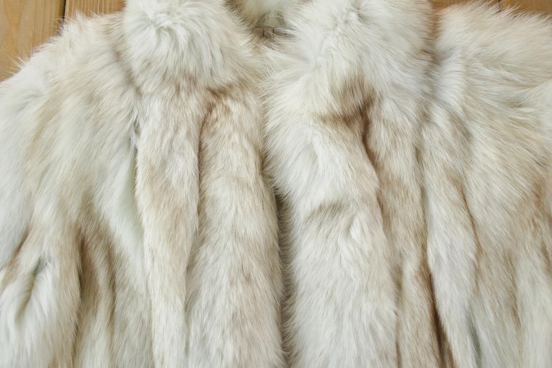Vintage 1980s Saga Fox Fur Mid Length Coat Made In USA from propervintagecanada