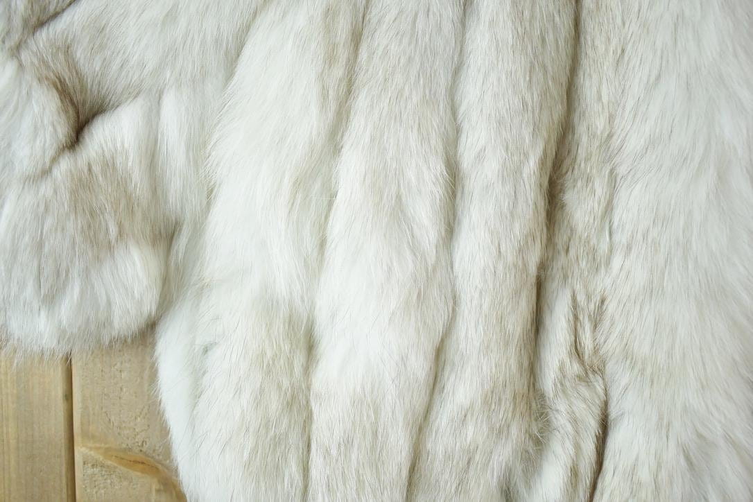 Vintage 1980s Saga Fox Fur Mid Length Coat Made In USA from propervintagecanada
