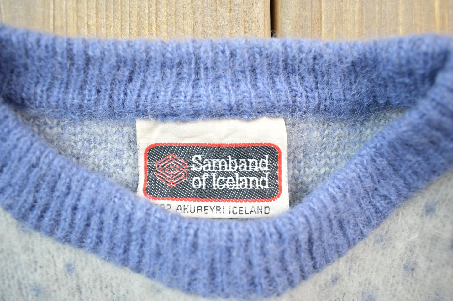 Vintage 1980s Samband Of Iceland 100% Wool Knit Sweater Men's Large from propervintagecanada