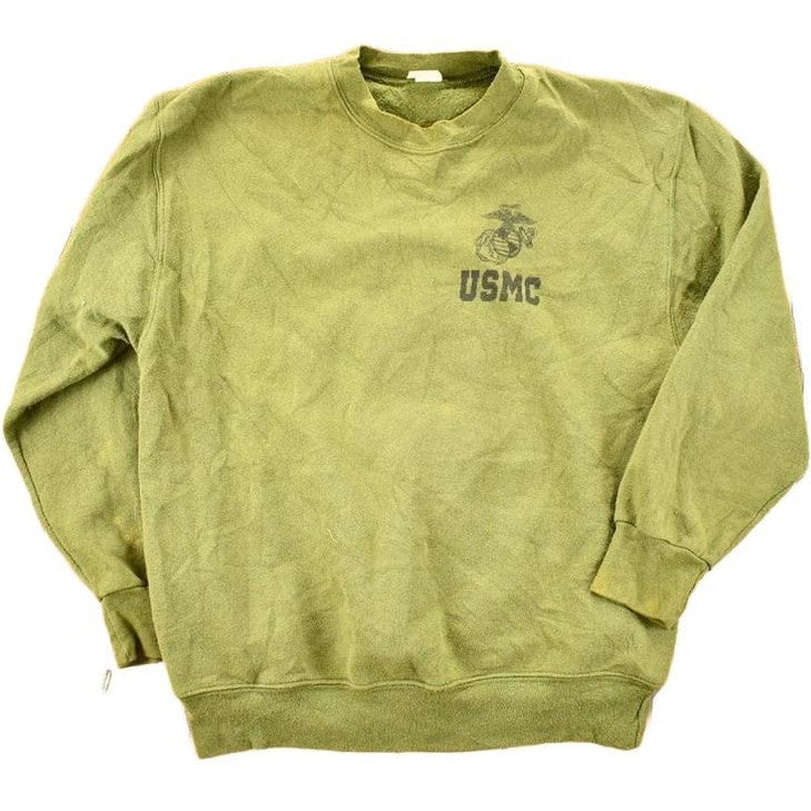 Vintage 1980s Screaming Eagles Patriot Olive Crewneck Sweatshirt Men's M from propervintagecanada