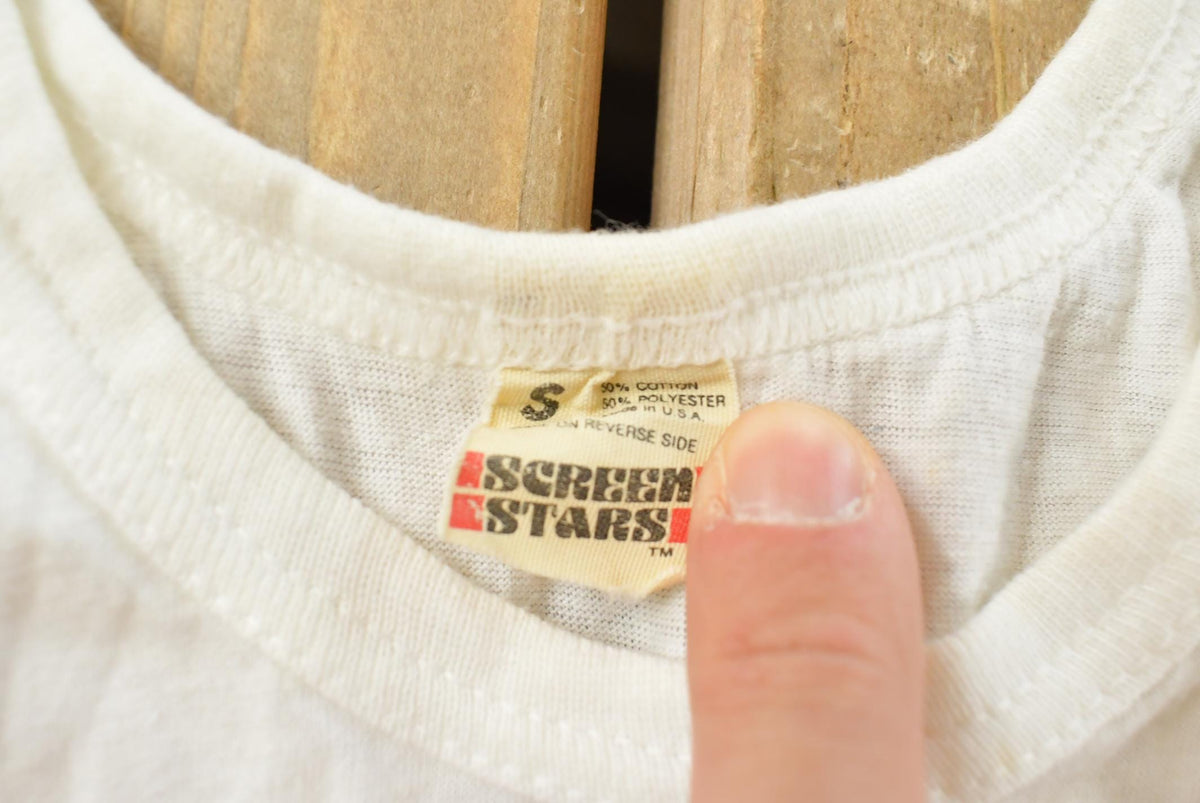 Vintage 1980s Screen Stars Cute Penguin Tank Top Shirt Men's XS from propervintagecanada