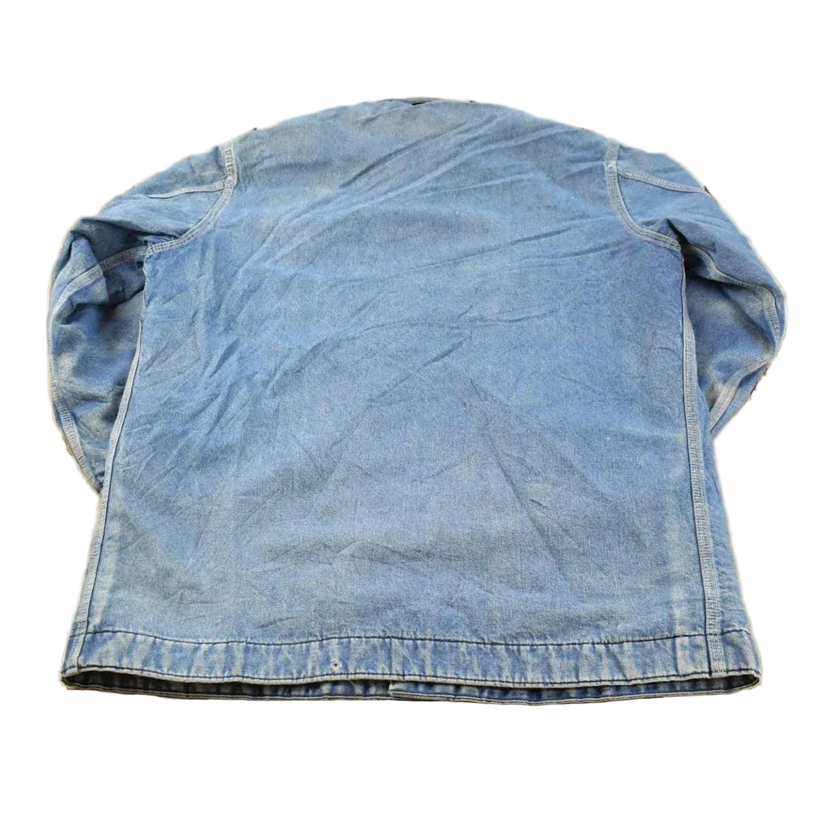 Vintage 1980s Sears Blanket Lined Denim Chore Jacket Men's L / Jean Jacket / Union Made in USA / Distressed / Faded / 80s Workwear from propervintagecanada