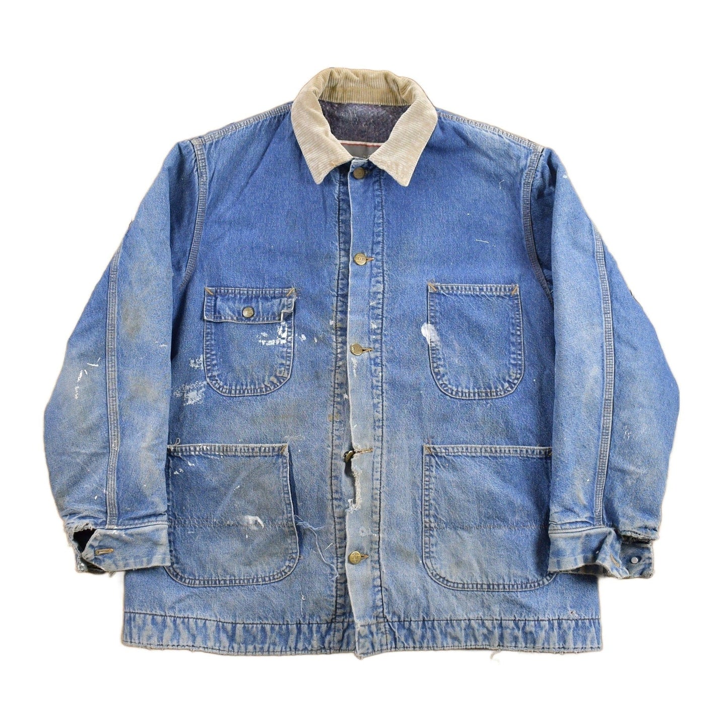Vintage 1980s Sears Blanket Lined Denim Chore Jacket Men's XL from propervintagecanada