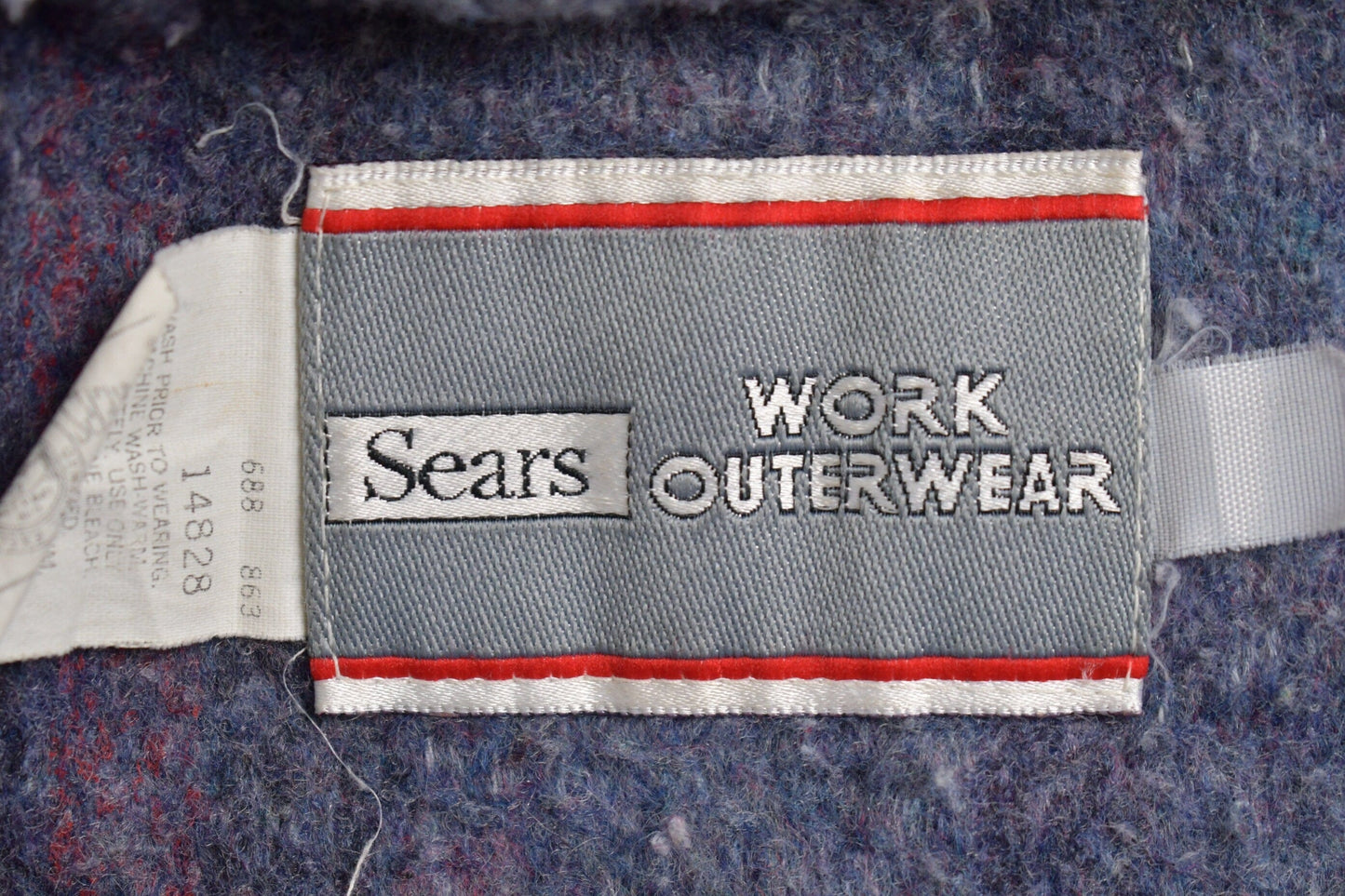 Vintage 1980s Sears Blanket Lined Denim Chore Jacket Men's XL from propervintagecanada