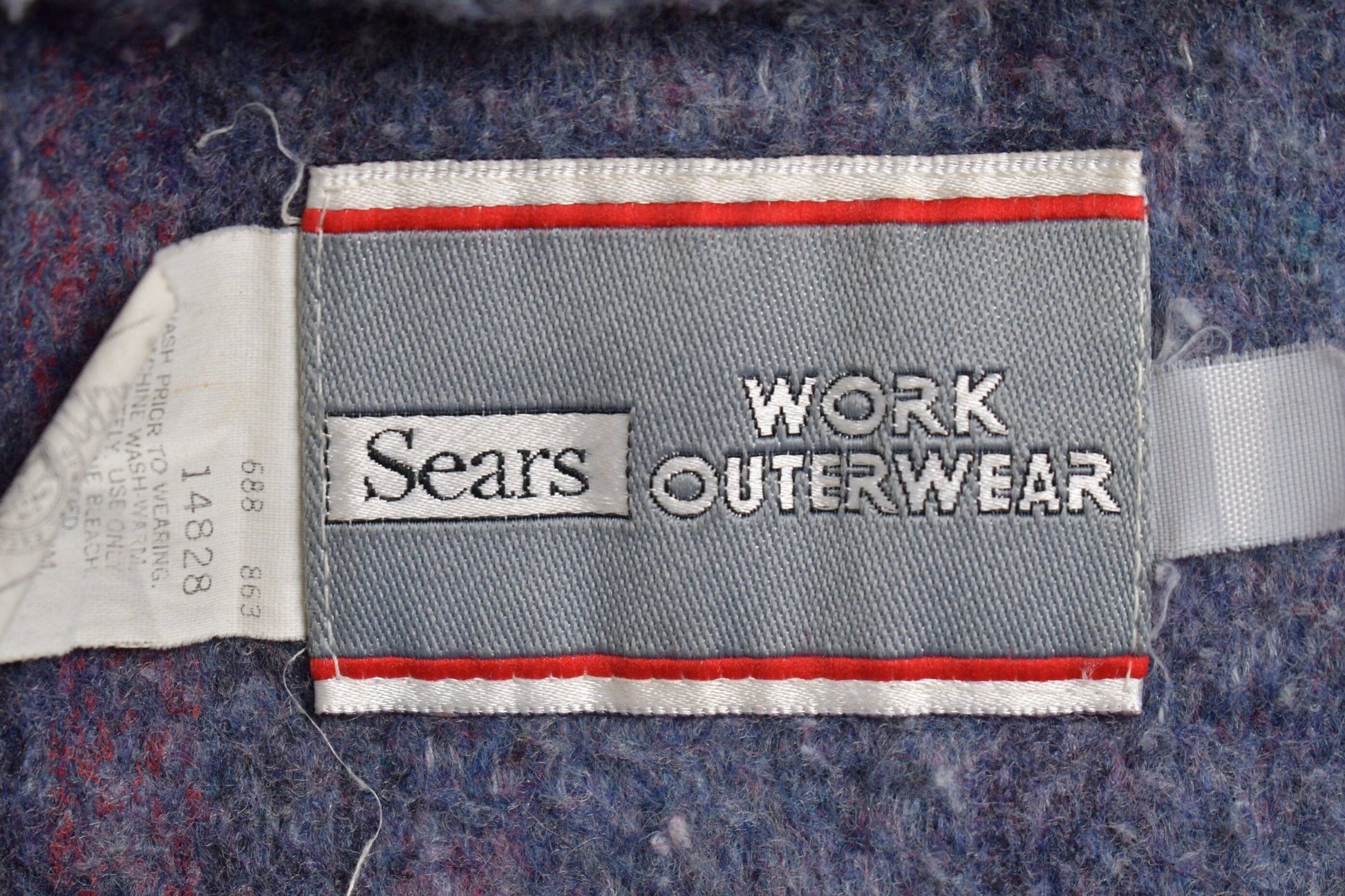 Vintage 1980s Sears Blanket Lined Denim Chore Jacket Men's XL from propervintagecanada