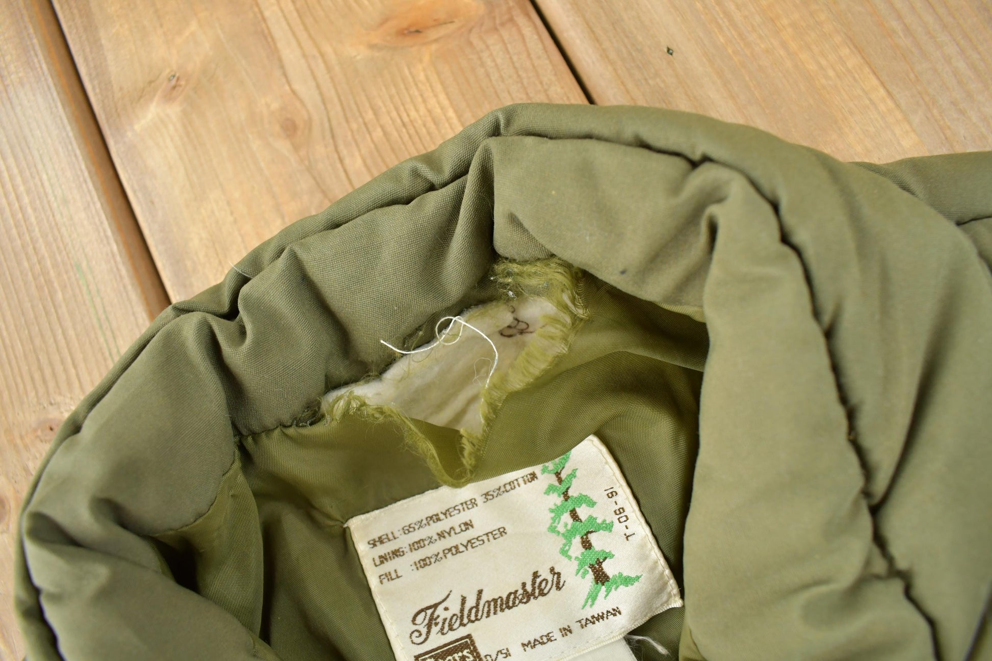 Vintage 1980s Sears Field-Masters Green Puffer Vest Men's L from propervintagecanada