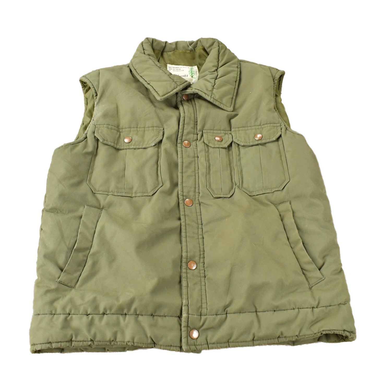 Vintage 1980s Sears Field-Masters Green Puffer Vest Men's L from propervintagecanada