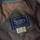Vintage 1980s Sears Grey Leather Café Racer Jacket Men's XL from propervintagecanada