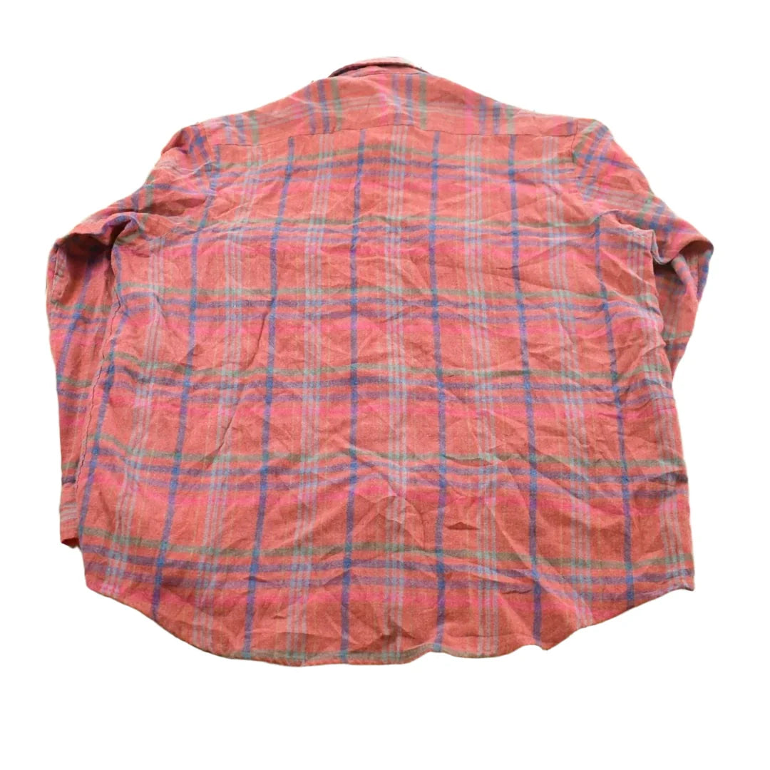 Vintage 1980s Sears Roebuck Plaid Button Up Shirt Mens L from propervintagecanada