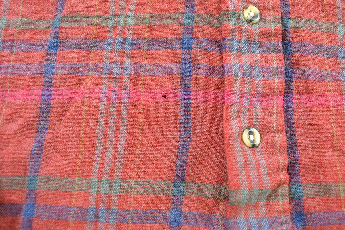 Vintage 1980s Sears Roebuck Plaid Button Up Shirt Mens L from propervintagecanada