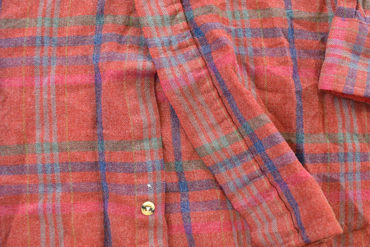 Vintage 1980s Sears Roebuck Plaid Button Up Shirt Mens L from propervintagecanada