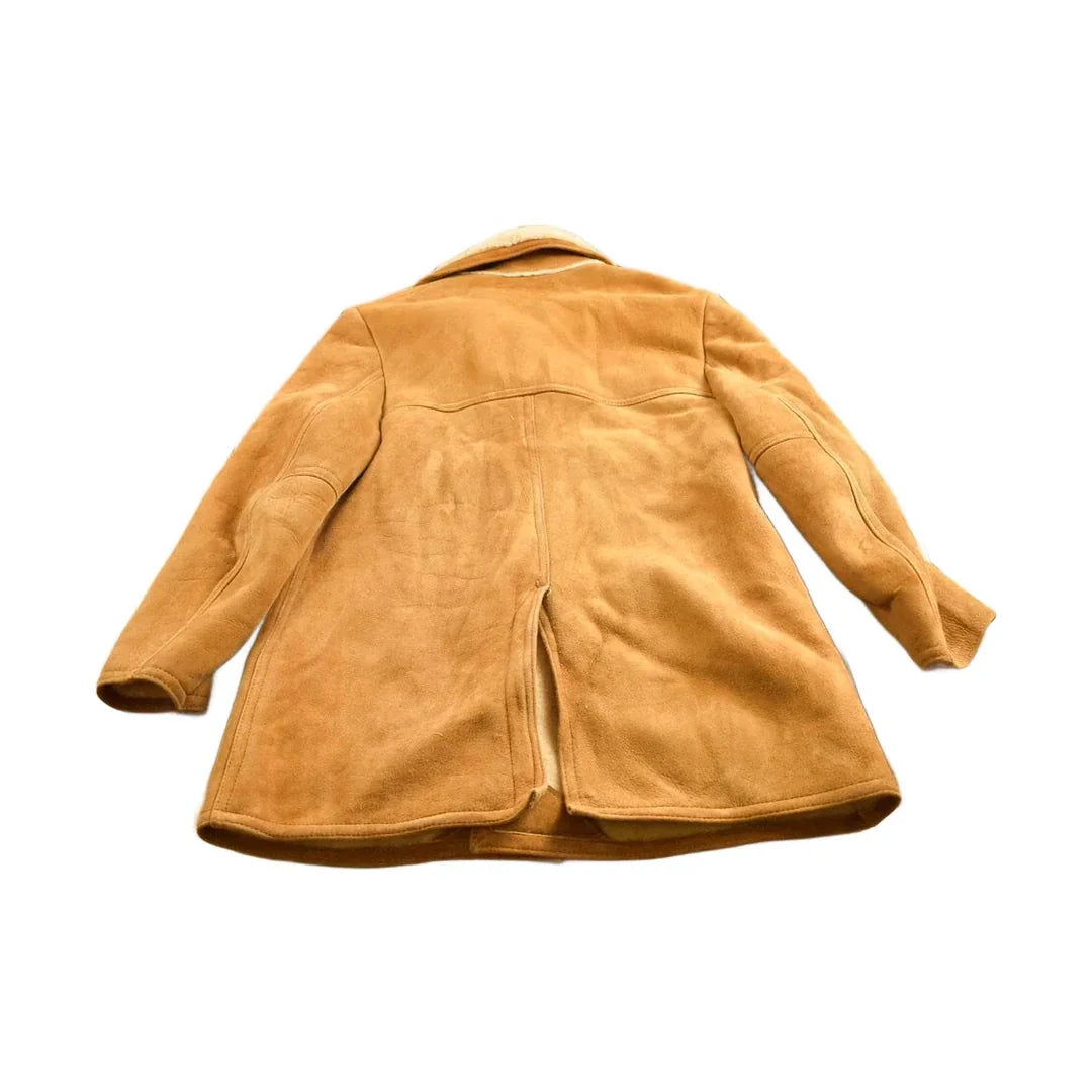 Vintage 1980s Sears The Leather Shearling Jacket Men's Large from propervintagecanada