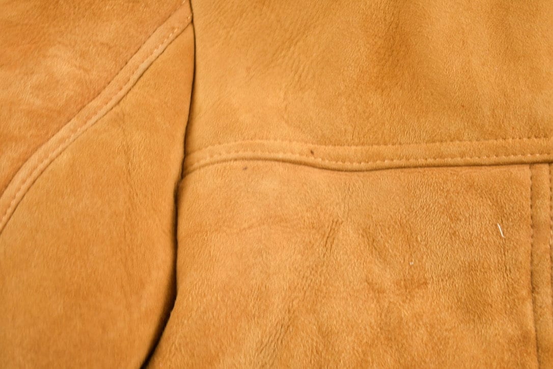 Vintage 1980s Sears The Leather Shearling Jacket Men's Large from propervintagecanada