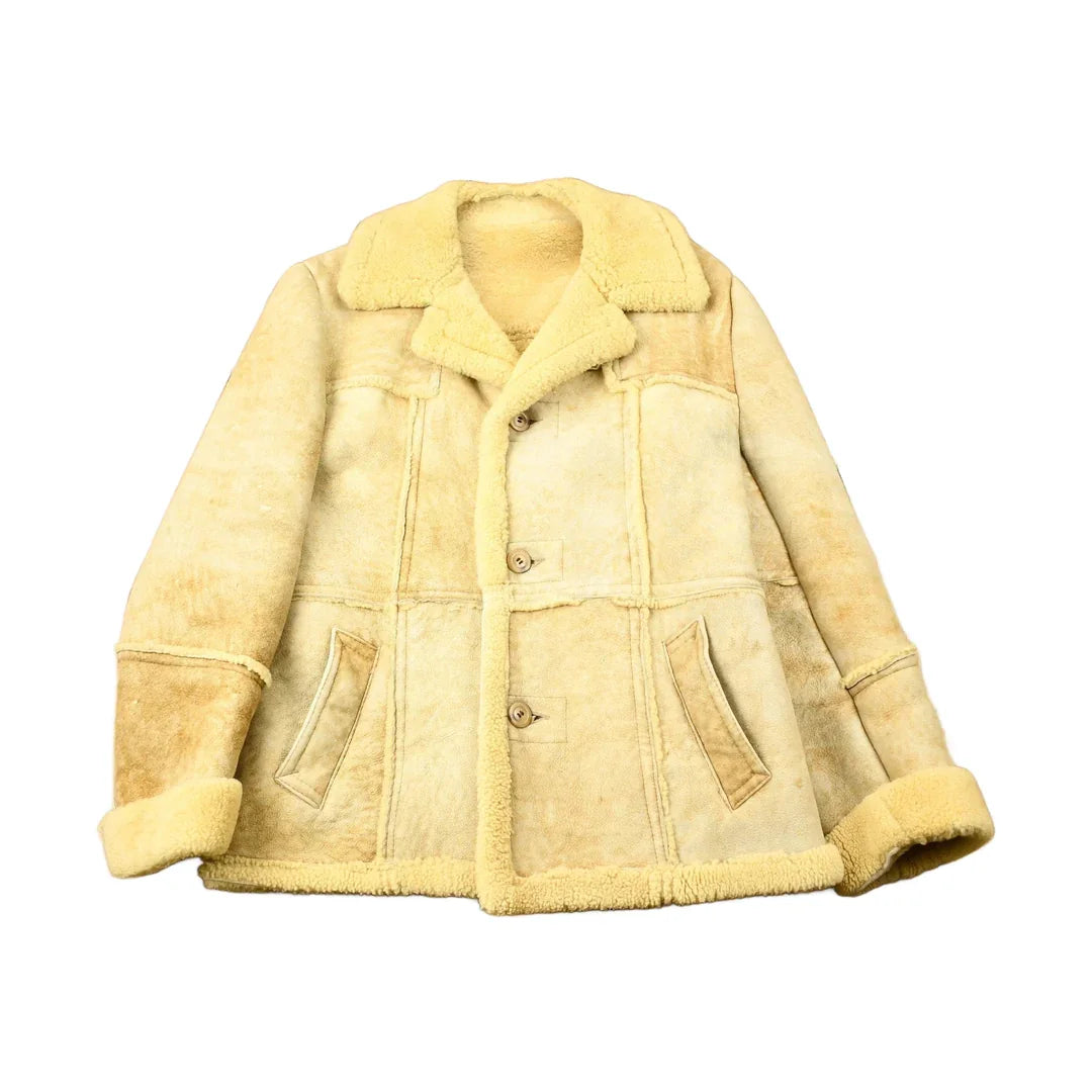 Vintage 1980s Sears The Mens Store Shearling Jacket Men's Large from propervintagecanada
