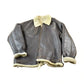Vintage 1980s Shearling Bomber Jacket Real Leather and Wool from propervintagecanada