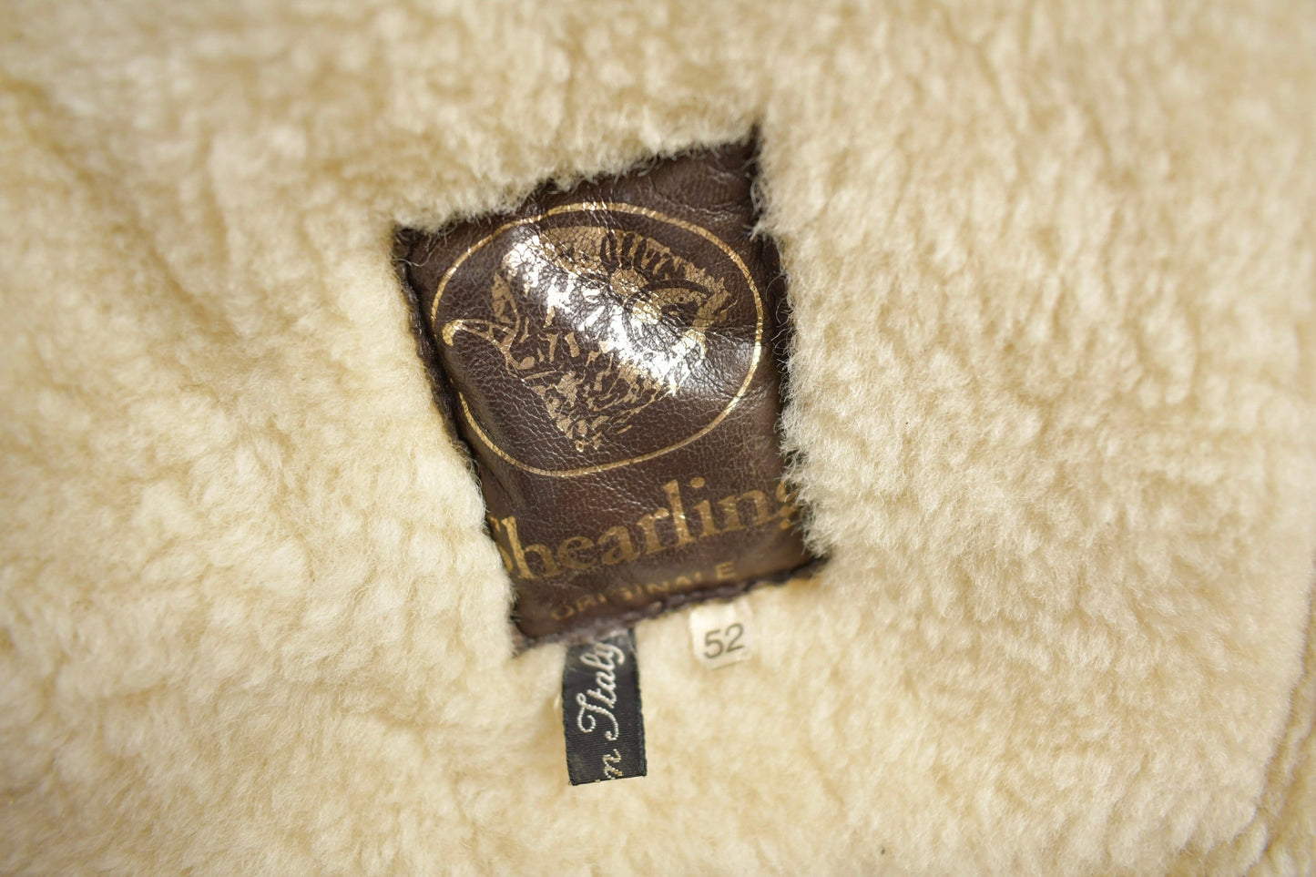 Vintage 1980s Shearling Leather Coat Size 52 from propervintagecanada