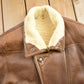 Vintage 1980s Shearling Leather Coat Size 52 from propervintagecanada