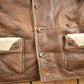 Vintage 1980s Shearling Leather Coat Size 52 from propervintagecanada