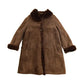 Vintage 1980s Shearling Suede Coat Men's Medium from propervintagecanada