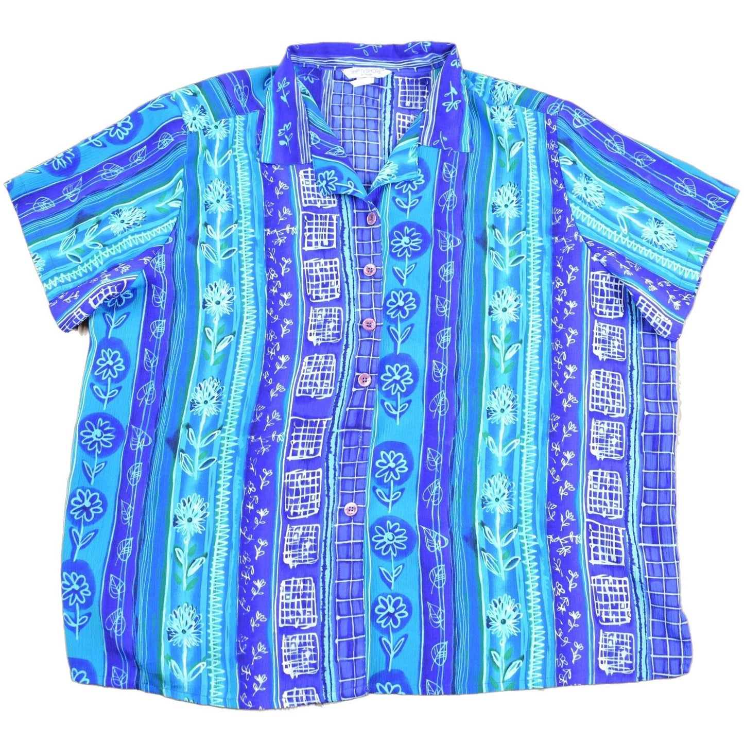 Vintage 1980s Ship n Shore Womens Button Up Shirt Men's XL from propervintagecanada