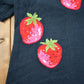 Vintage 1980s Short Sleeve Strawberry Cute Knit Crewneck Sweater Men's M from propervintagecanada