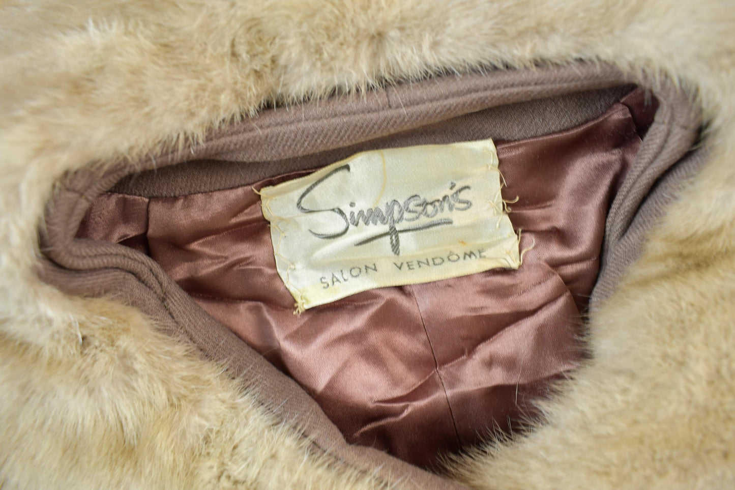 Vintage 1980s Simpsons Salon Vendome Full Length Wool Jacket from propervintagecanada