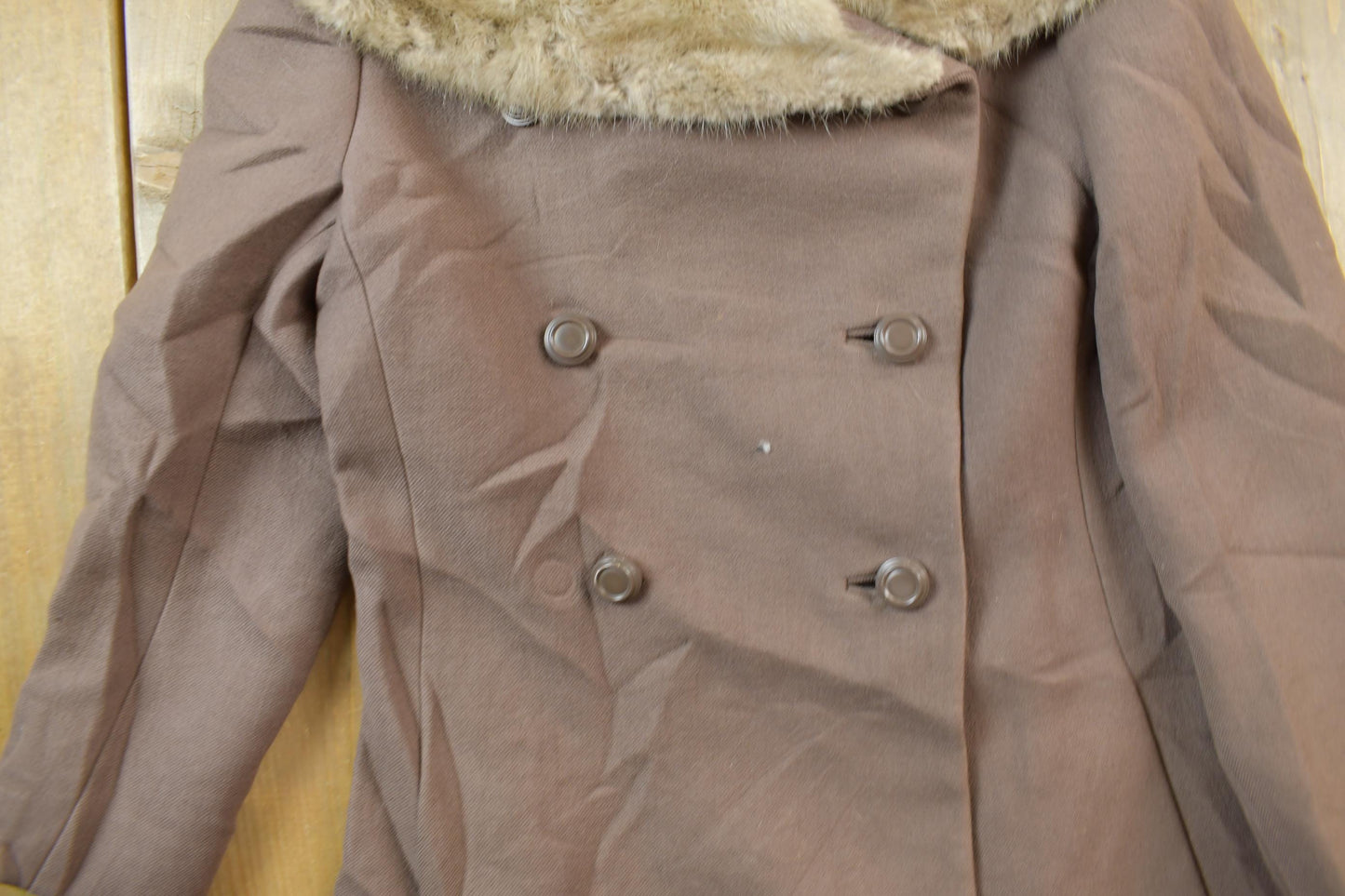 Vintage 1980s Simpsons Salon Vendome Full Length Wool Jacket from propervintagecanada