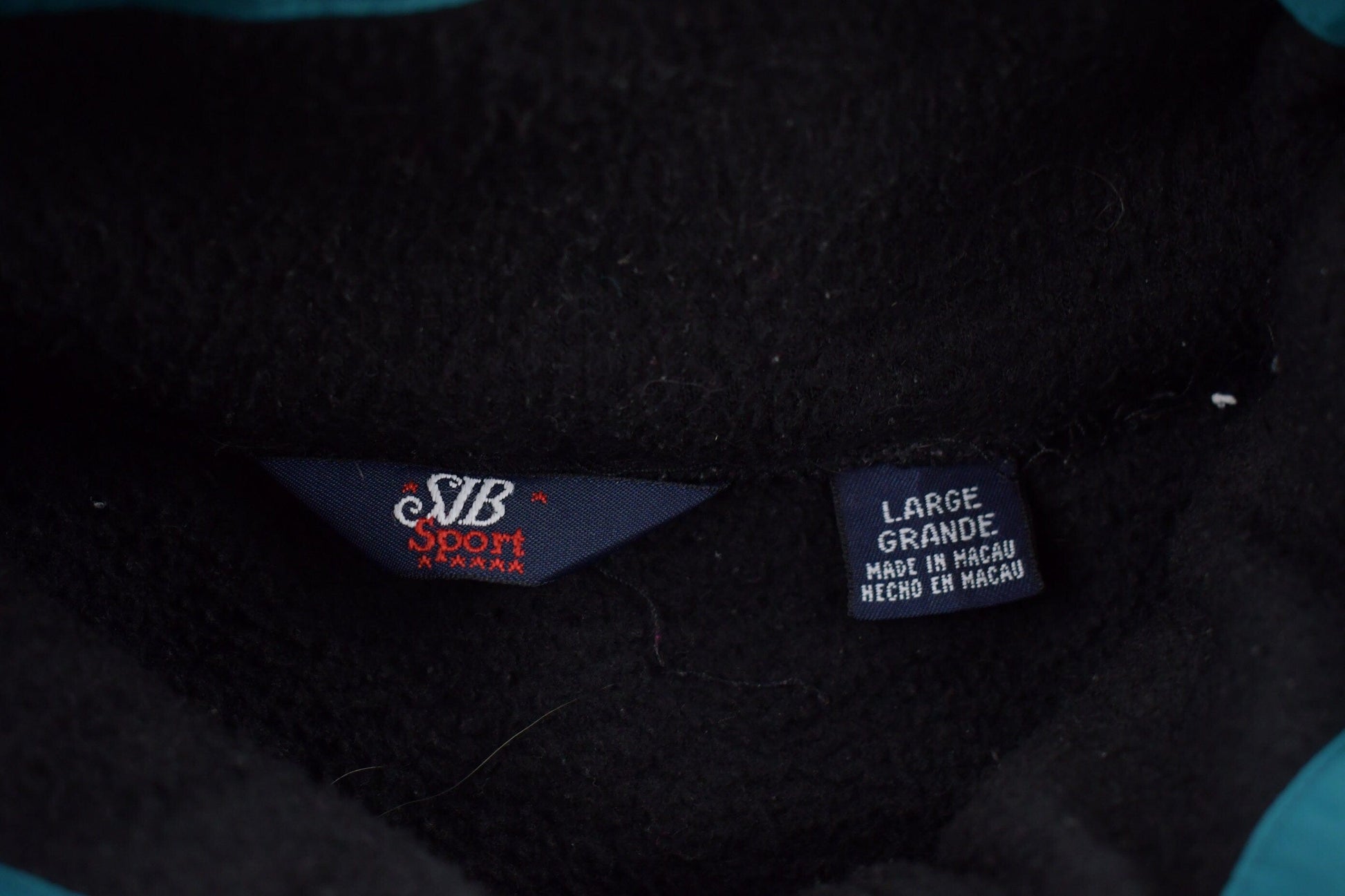 Vintage 1980s SJB Sport Full Zip Fleece Sweater Men's Large from propervintagecanada