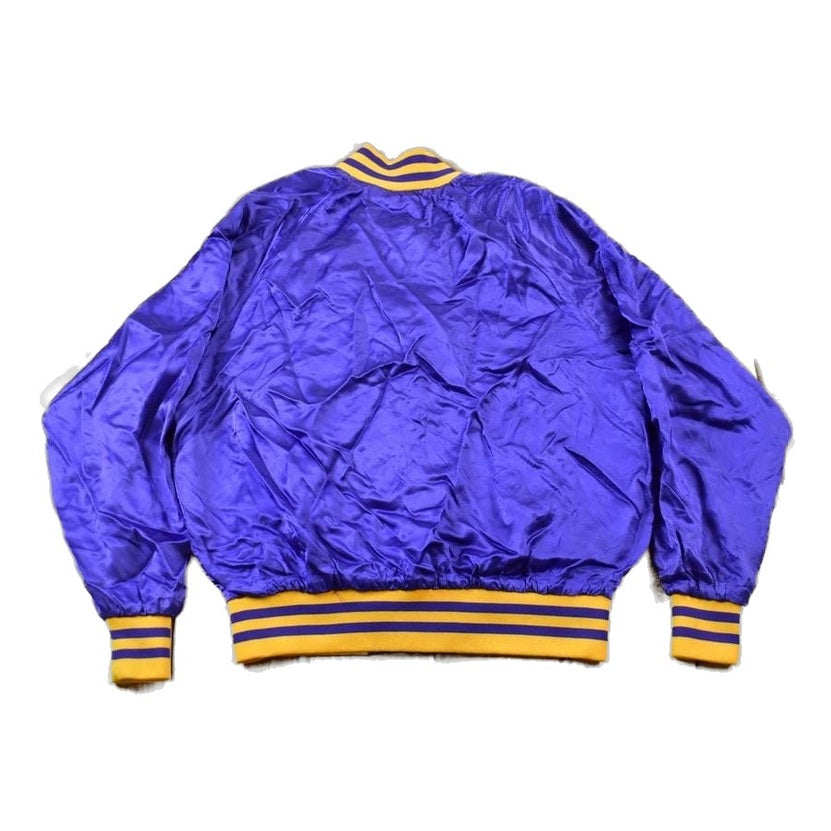 Vintage 1980s Skyline Blank Satin Varsity Jacket Men's Large from propervintagecanada