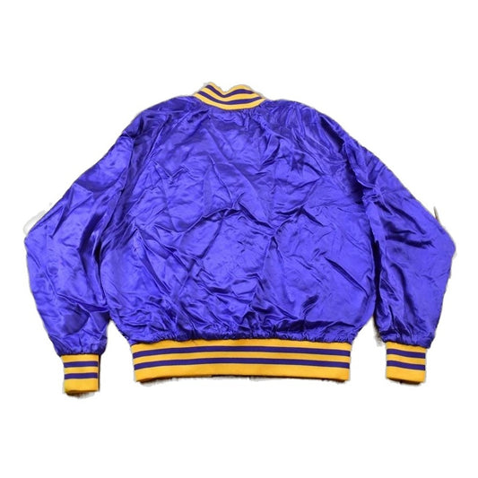 Vintage 1980s Skyline Blank Satin Varsity Jacket Men's Large from propervintagecanada